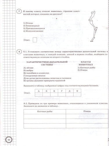 ВПР Биология 8 класс 10 вариантов. Типовые задания. ФГОС