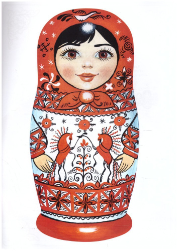 Раскраска Матрешки "Мезенская роспись"
