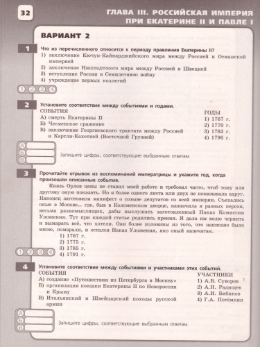 История России 8 класс. Контрольные работы. (ФП2022) ФГОС