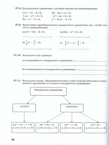 Алгебра 8 класс. Рабочая тетрадь №2 к учебнику Мордковича А.Г. ФГОС