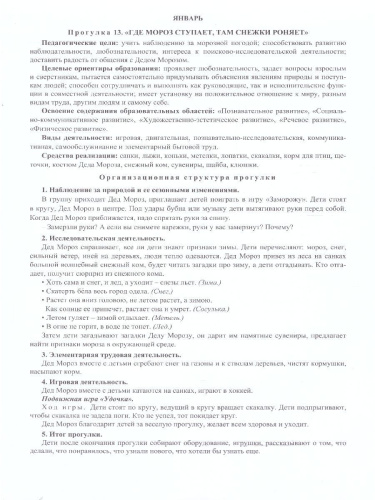 Сезонные прогулки "Зима". Карта-план для воспитателя. Подготовительная группа: 56 карт "От рождения до школы". ФГОС