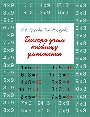 Быстро учим таблицу умножения. Учебное пособие