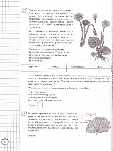 ВПР Биология 5 класс. Типовые задания. 10 вариантов. ФИОКО СТАТГРАД. ФГОС НОВЫЙ