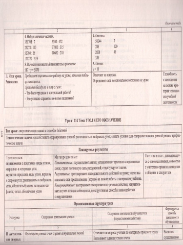 Математика 4 класс. Технологические карты уроков по учебнику В.Н. Рудницкой. УМК "Начальная школа ХХI век" II полугодие