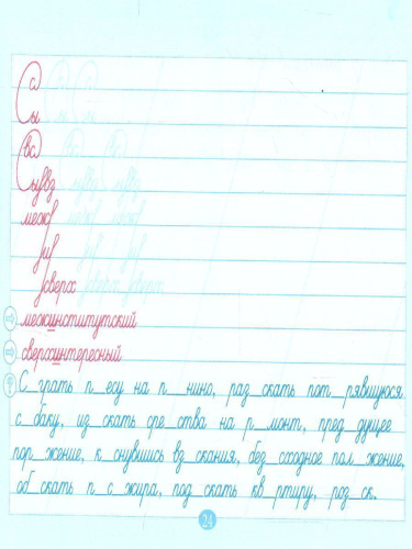 Чистописание и словарные слова + орфография 6 класс. 1 часть