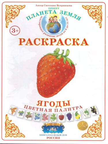 Раскраска Цветная палитра "Ягоды"