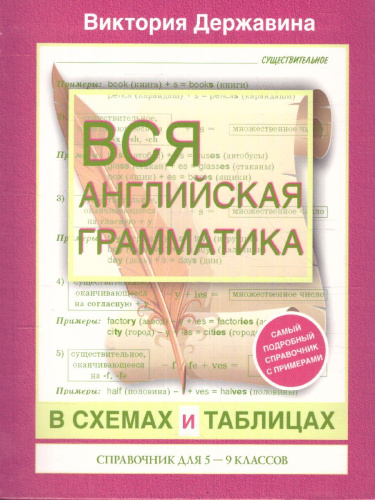 Вся английская грамматика в схемах и таблицах: справочник для 5-9 классов