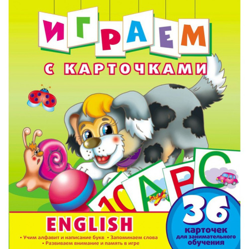 Играем с карточками English Развивающая книга