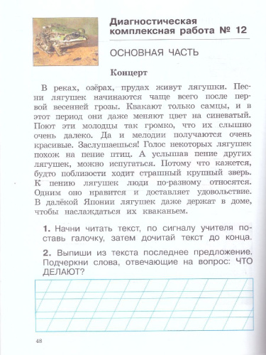 Диагностические комплексные работы. Русский язык Математика Окружающий мир Литературное чтение 1 класс