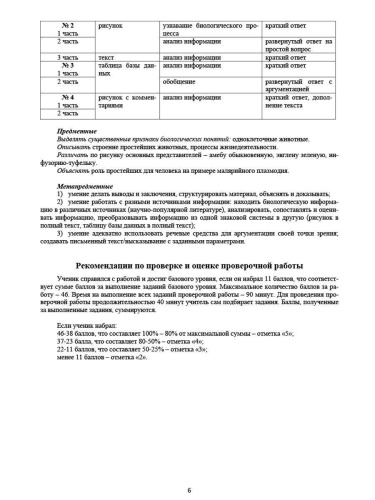 Подготовка к ВПР. Биология: Животные 6-7 классы. Методическое пособие