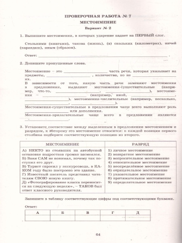 Русский язык 6 класс. Готовимся к ВПР. Мониторинг успеваемости