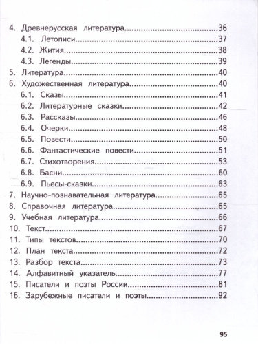 Справочник по литературному чтению 1-4 классы