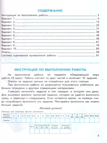 ВПР Окружающий мир за курс начальной школы. ФИОКО. ТЗ. ФГОС