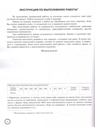 ВПР Русский язык 6 класс. 10 вариантов. ФГОС Новый