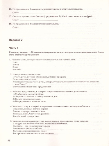 Русский язык 5 класс. Контрольные работы тестовой формы. Практикум