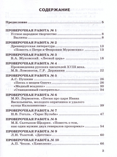 Литература 7 класс. Проверочные работы. ФГОС