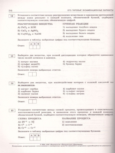 ОГЭ-2024. Химия. Типовые экзаменационные варианты: 30 вариантов