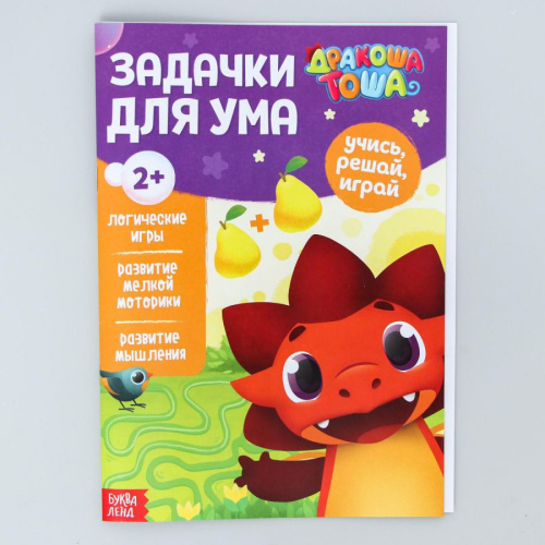 Книга обучающая Дракоша Тоша Задачки для ума 16 стр.