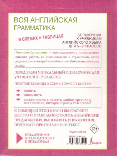 Вся английская грамматика в схемах и таблицах: справочник для 5-9 классов
