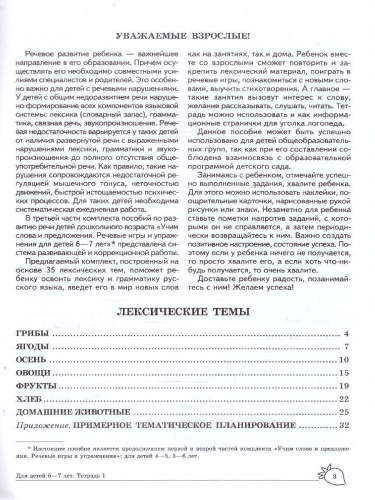 Учим слова и предложения. Домашняя логопедическая тетрадь. 6-7 лет. В 5 тетрадях. Тетрадь 1