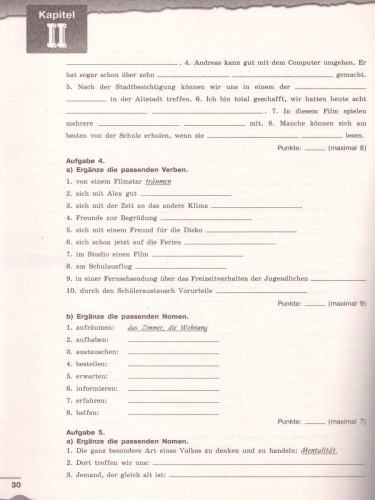 Немецкий язык 9 класс. Контрольный задания для подготовки к ОГЭ