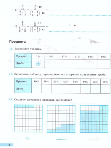Математика 6 класс. Рабочая тетрадь. К учебнику Дорофеева