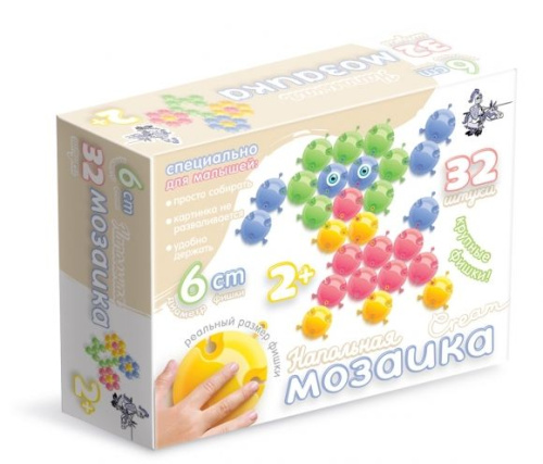 Мозаика напольная с крупными фишками d60/32 элементов (пастель)