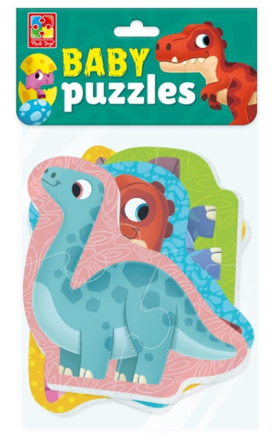 Мягкие пазлы Baby puzzle Динозавры 4 картинки, 12 эл. (Я РАСТУ ТОЙЗ)