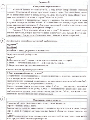 ВПР Русский язык 6 класс 10 вариантов. Типовые задания. ФГОС