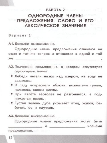 ВПР. Русский язык 4 класс. Контрольные измерительные материалы. ФГОС