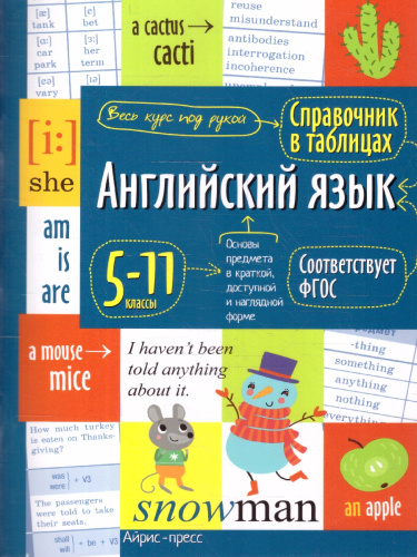Справочник в таблицах. Английский язык 5-11 классы