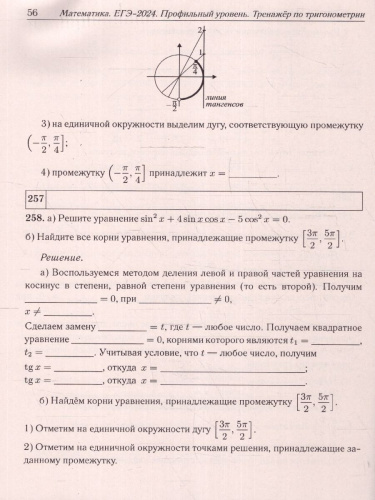 ЕГЭ-2024. Математика. Профильный уровень. Тренажер по тригонометрии