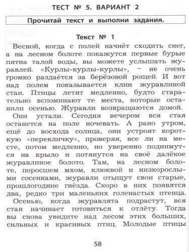 Чтение 2 класс. Диагностика читательской компетентности