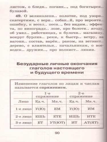Правила и упражнения по русскому языку 6 класс