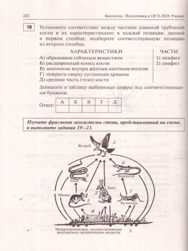 ОГЭ-2025 Биология. 20 тренировочных вариантов