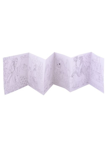 Раскраска-гармошка. Рыцари, принцессы и феи