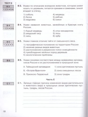 Итоговые тесты по Окружающему миру для 4 класса