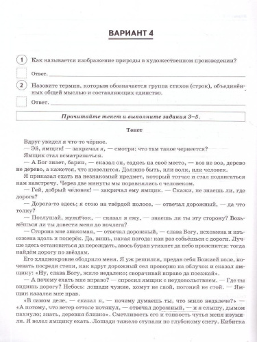 ВПР Литература 8 класс. 10 тренировочных вариантов. ФГОС