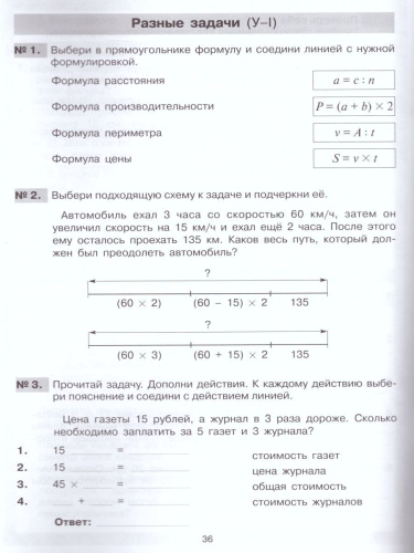 Решение составных задач по математике в 4 классе