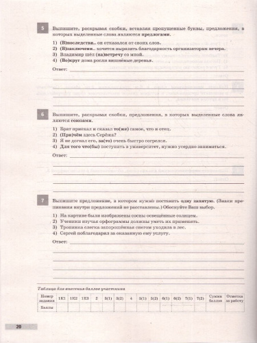 ВПР Русский язык 7 класс 10 вариантов