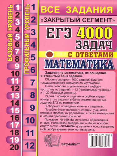 ЕГЭ 2021 Математика 4000 задач 