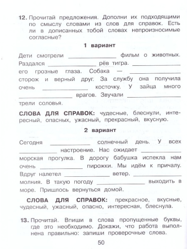Правописание парных, непроизносимых и удвоенных согласных 2-3 классы. Тренажёр по русскому языку