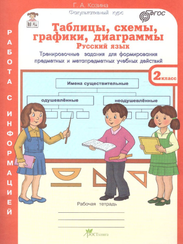 Таблицы, схемы, графики, диаграммы 2 класс. Рабочая тетрадь в 3-х частях. Русский язык, Математика, Окружающий мир