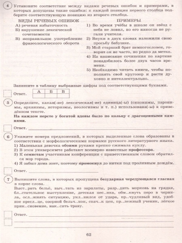Русский язык 10 класс. 10 вариантов итоговых работ для подготовки к ВПР