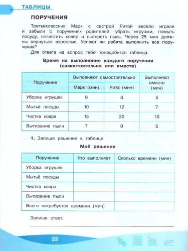 Работа с информацией: числа, таблицы, диаграммы 3 класс