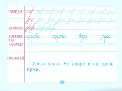 Тренажёр по чистописанию. Подготовка к контрольному списыванию 1 класс