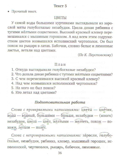 Закрепляем навыки грамотного письма: Контрольное списывание. Чистописание Тексты для изложений