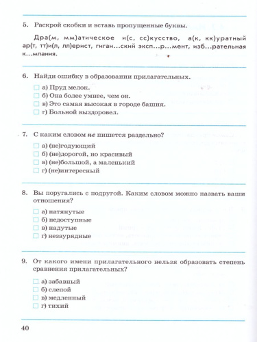 Русский язык 6 класс. Контрольно-проверочные работы