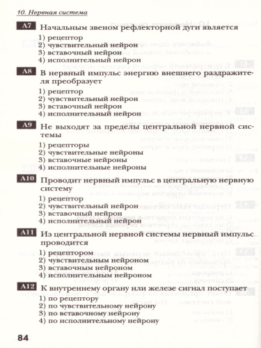 Биология 8 Класс. Тестовые Задания. Дидактический Материал. ФГОС.