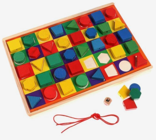 Детский развивающий набор Шнуровка+конструктор+ доска